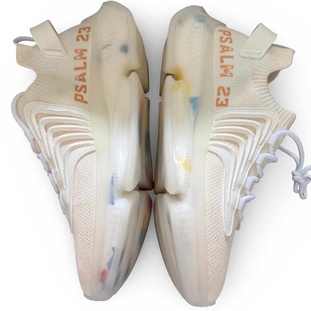Mirrorless Psalm 23 Christian Religious Sneakers Cream White Women 10 EU 41 NEW